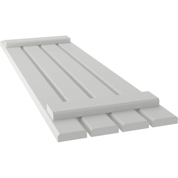 Ekena Millwork Americraft 4-Board (2 Batten) Exterior Real Wood Spaced Board-n-Batten Shutters, ARW101SB415X57STH, PR - ARW101SB415X57STH