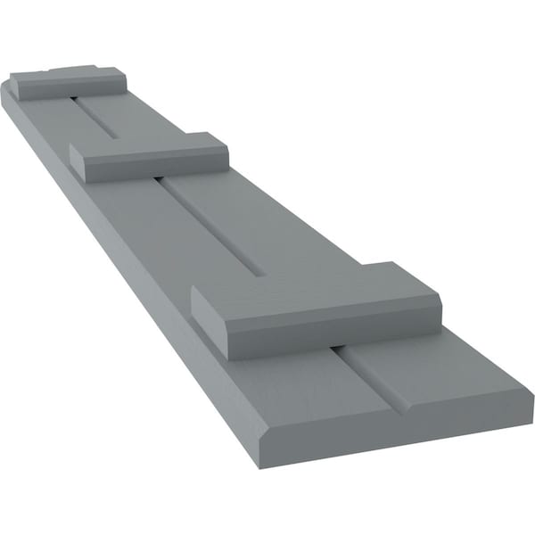 Ekena Millwork Americraft 2-Board (3 Batten) Wood Joined Board-n-Batten Shutters w/ Arch Top, ARW401BQ207X34CHH, PR - ARW401BQ207X34CHH