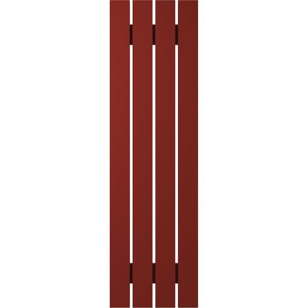 Ekena Millwork Americraft 4-Board (2 Batten) Exterior Real Wood Spaced Board-n-Batten Shutters, ARW101SB415X62MRH, PR - ARW101SB415X62MRH