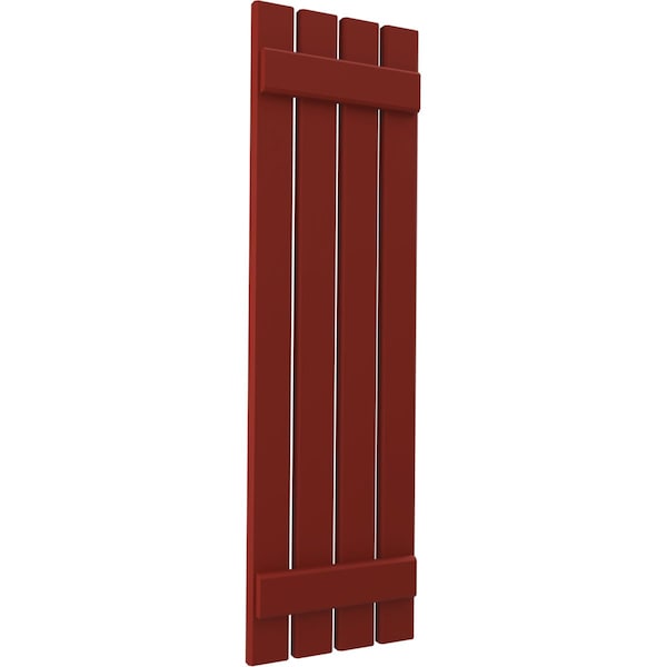 Ekena Millwork Americraft 4-Board (2 Batten) Exterior Real Wood Spaced Board-n-Batten Shutters, ARW101SB415X62MRH, PR - ARW101SB415X62MRH