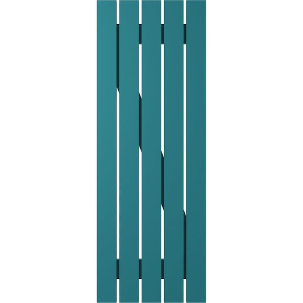 Ekena Millwork Americraft 5-Board (2 Batten) Wood Spaced Board-n-Batten Shutters w/ Z-Bar, ARW102SB519X83ANH, PR - ARW102SB519X83ANH