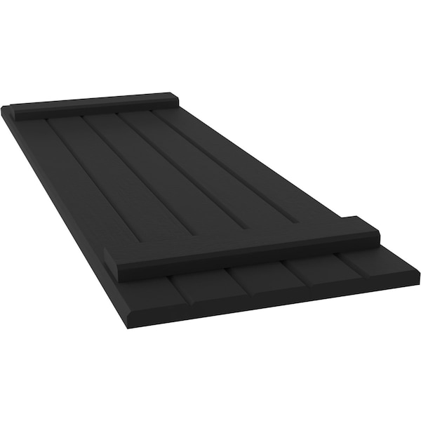 Ekena Millwork Americraft 5-Board (2 Batten) Exterior Real Wood Joined Board-n-Batten Shutters, ARW101BB518X72BLH, PR - ARW101BB518X72BLH