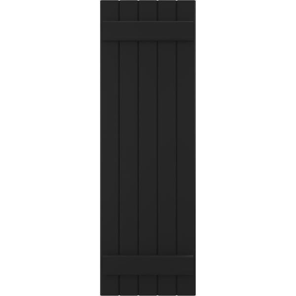 Ekena Millwork Americraft 5-Board (2 Batten) Exterior Real Wood Joined Board-n-Batten Shutters, ARW101BB518X72BLH, PR - ARW101BB518X72BLH