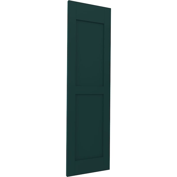 Ekena Millwork Americraft 2 Equal Flat Panel Exterior Real Wood Shutters, RW101FP15X34FGH, PR - RW101FP15X34FGH