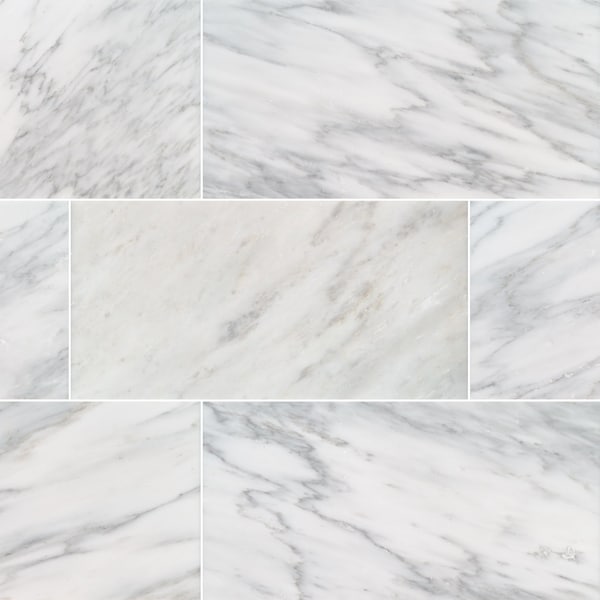 Msi Arabescato Carrara 12 In. X 24 In. Honed Marble Floor And Wall Tile, 5PK - ZOR-NS-0096