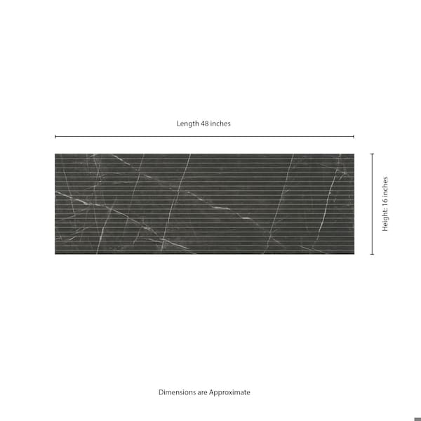 Msi Urbanslat Marmiro Noir 16" X 48" Satin Ceramic Wall Tile, PK3 - ZOR-PT-0797