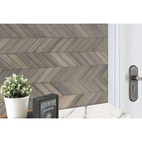 Msi Water Color Grigio 12 In. X 15 In. Glazed Porcelain Mesh-Mounted Mosaic Tile, 4PK - ZOR-PT-0359