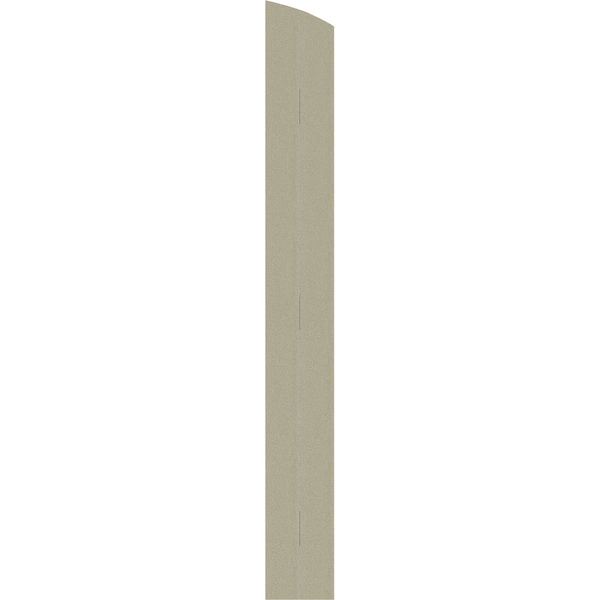 Ekena Millwork Rustic 2 Board Joined Board-n-Batten Faux Wood Shutters w/Elliptical Arch Top, 10 3/4W x 76H, PR - FBJ06E11X076RUF