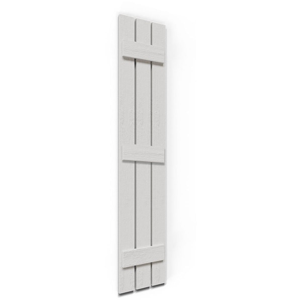 Ekena Millwork Timberthane Faux Rustic Three Board Spaced Board-n-Batten Faux Wood Shutters, 17 1/8W x 75H, PR - FBS06S17X075RUF
