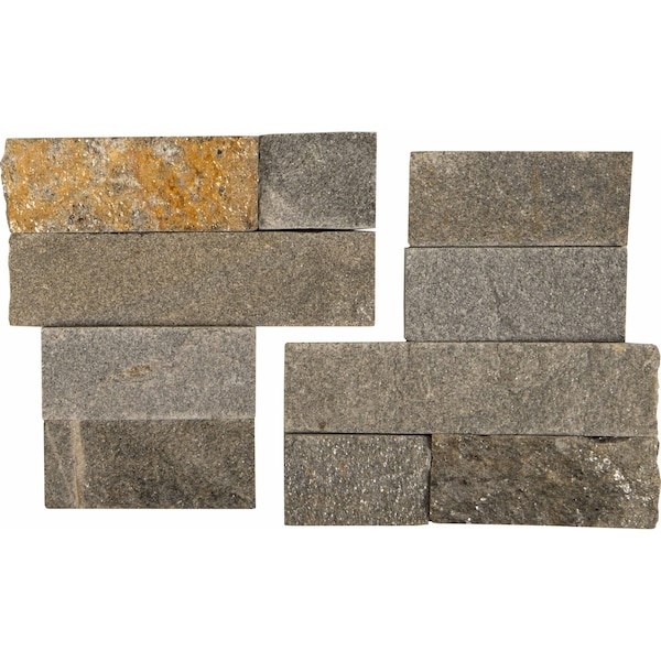 Msi Sedona Grey Splitface Ledger Corner SAMPLE Natural Quartzite Wall Tile - ZOR-PNL-0065-SAM