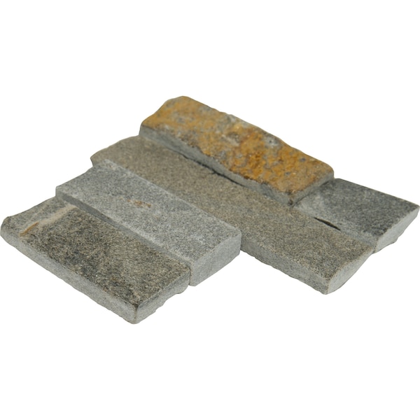 Msi Sedona Grey Splitface Ledger Corner SAMPLE Natural Quartzite Wall Tile - ZOR-PNL-0065-SAM
