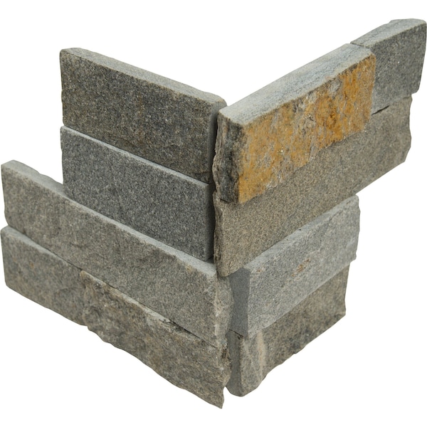 Msi Sedona Grey Splitface Ledger Corner SAMPLE Natural Quartzite Wall Tile - ZOR-PNL-0065-SAM