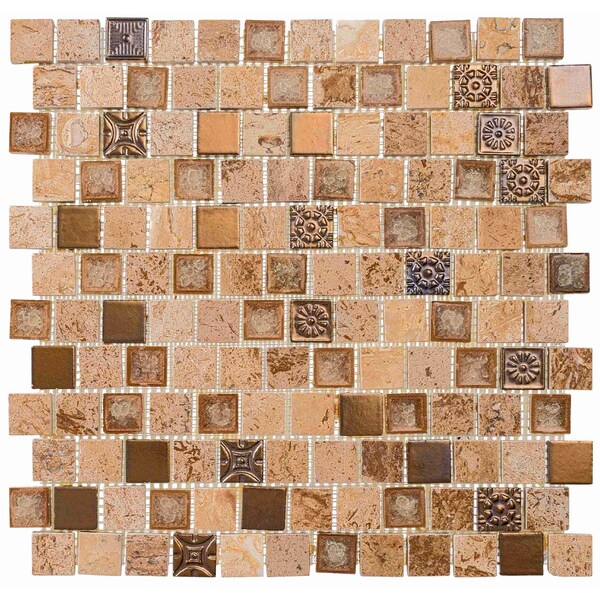 Andova Tiles ANDOVA TILES Exploration Italy 1" x 1" Grid Mosaic Tile - ANDEXPIT369
