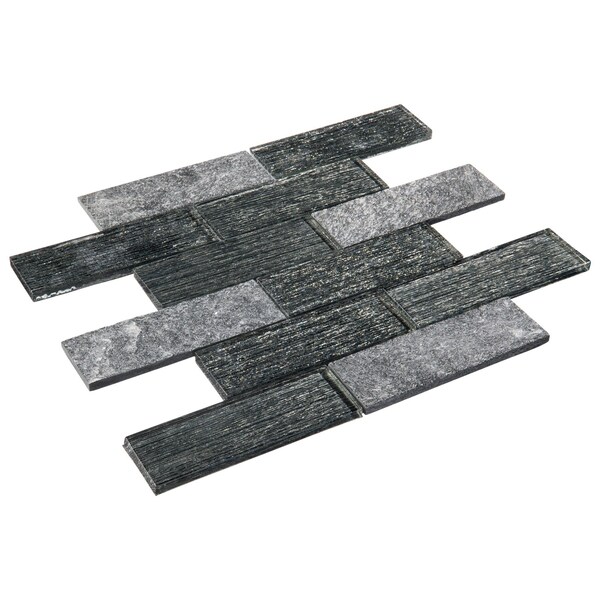 Andova Tiles ANDOVA TILES Bovard 2" x 6" Glass Brick Joint Mosaic Tile - ANDBOV197