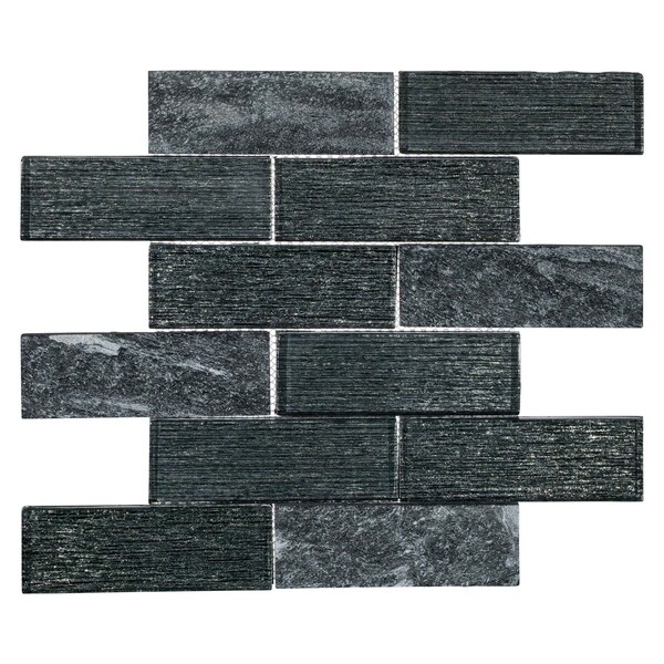 Andova Tiles ANDOVA TILES Bovard 2" x 6" Glass Brick Joint Mosaic Tile - ANDBOV197
