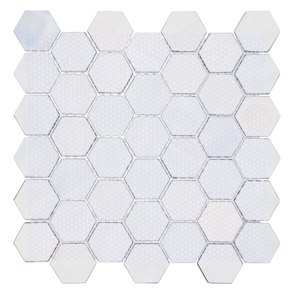 Andova Tiles SAMPLE- Rochelle 2 in. Hex Glass Mosaic Wall Tile - SAM-ANDROC1008