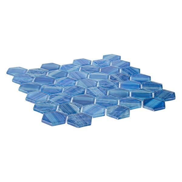 Andova Tiles SAMPLE- Rochelle 2 in. Hex Glass Mosaic Wall Tile - SAM-ANDROC1008