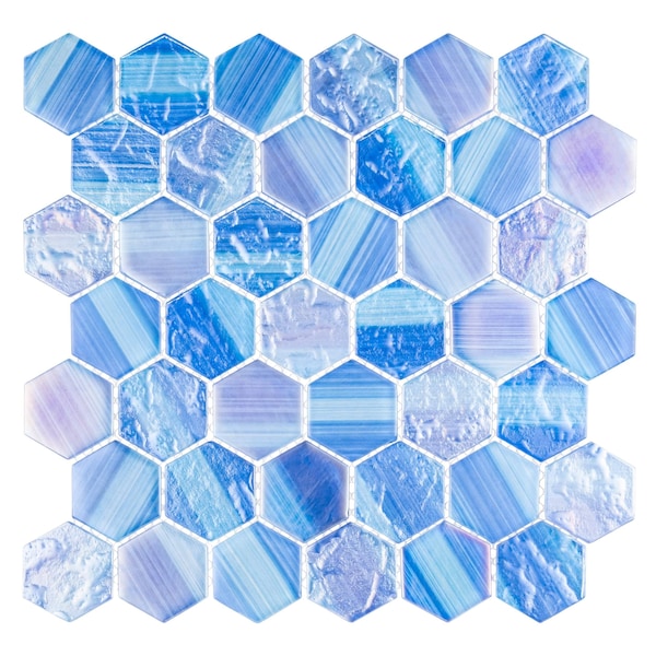 Andova Tiles SAMPLE- Rochelle 2 in. Hex Glass Mosaic Wall Tile - SAM-ANDROC1008