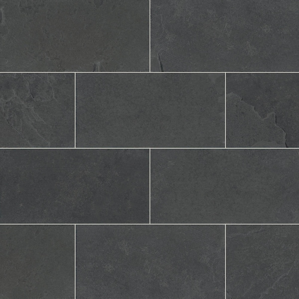 Msi Montauk Black SAMPLE Gauged Slate Floor And Wall Tile - ZOR-NS-0085-SAM