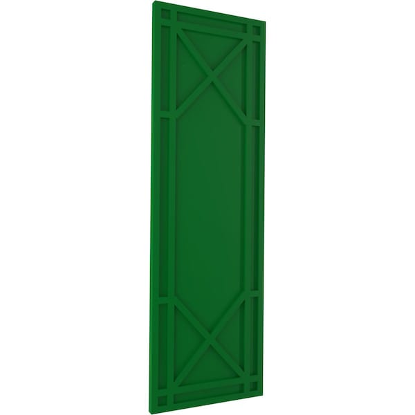 Ekena Millwork True Fit PVC Bungalow Fixed Mount Shutters, Viridian Green, 12W x 69H, PR - TFP001BG12X069HG