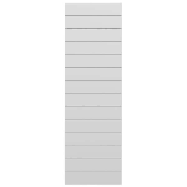 Ekena Millwork True Fit PVC Horizontal Slat Modern Style Fixed Mount Shutters, White, 18W x 40H, PR - TFP001HZ18X040WH