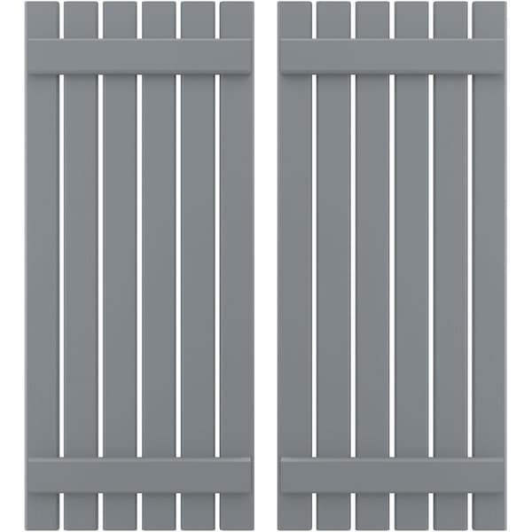 Ekena Millwork Americraft 6-Board (2 Batten) Exterior Real Wood Spaced Board-n-Batten Shutters, ARW101SB623X71CHH, PR - ARW101SB623X71CHH