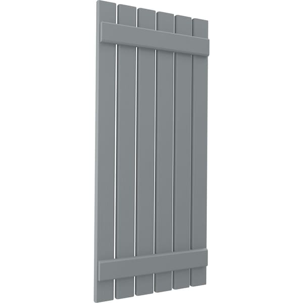 Ekena Millwork Americraft 6-Board (2 Batten) Exterior Real Wood Spaced Board-n-Batten Shutters, ARW101SB623X71CHH, PR - ARW101SB623X71CHH