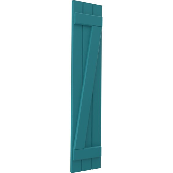 Ekena Millwork Americraft 3-Board (2 Batten) Wood Joined Board-n-Batten Shutters w/ Z-Bar, ARW102BB311X33ANH, PR - ARW102BB311X33ANH
