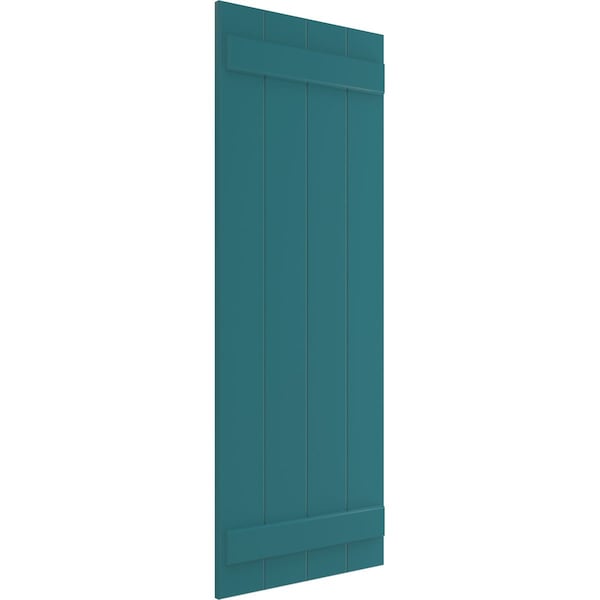 Ekena Millwork True Fit PVC, Four Board Joined Board-n-Batten Shutters, Antigua, 21 1/2W x 43H, PR - TFP101BBF21X043AN