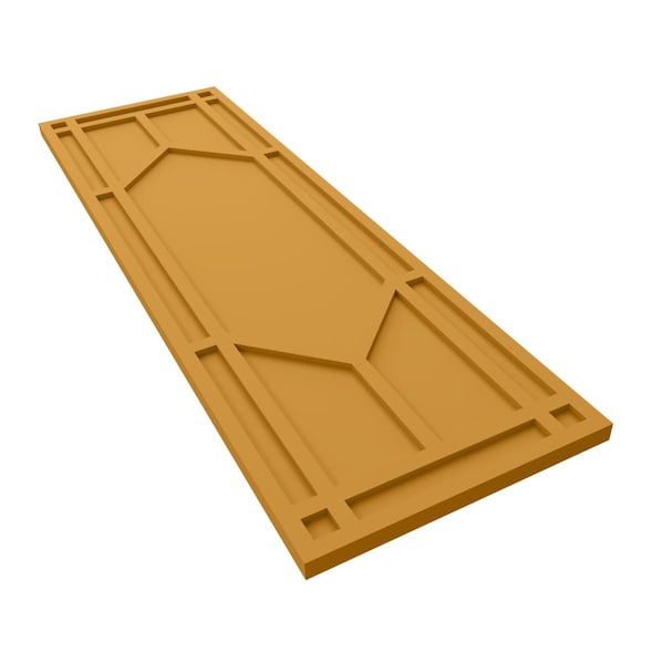 Ekena Millwork True Fit PVC Shaker Fixed Mount Shutters, Turmeric, 18W x 62H, PR - TFP001SK18X062TU