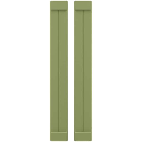 Ekena Millwork Americraft 2-Board Exterior Wood Joined Board-n-Batten Shutters w/ End Batten, ARW103BB207X40MGH, PR - ARW103BB207X40MGH