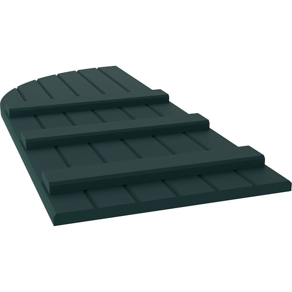 Ekena Millwork Americraft 6-Board (3 Batten) Wood Joined Board-n-Batten Shutters w/ Arch Top, ARW401BQ621X54FGH, PR - ARW401BQ621X54FGH