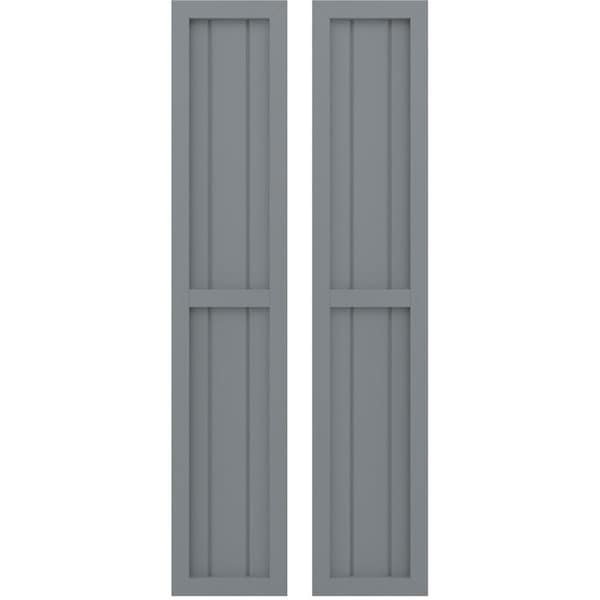 Ekena Millwork Americraft 3-Board Exterior Wood 2 Equal Panel Framed Board-n-Batten Shutters, ARW101BF311X55CHH, PR - ARW101BF311X55CHH