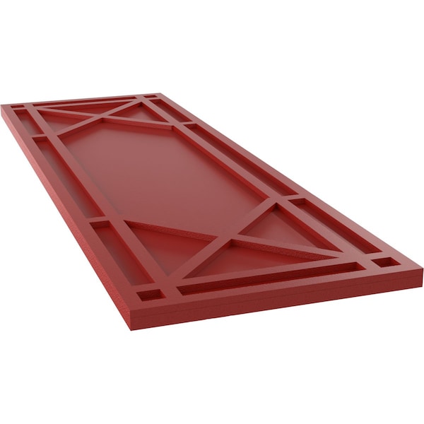 Ekena Millwork True Fit PVC Bungalow Fixed Mount Shutters, Fire Red, 15W x 63H, PR - TFP001BG15X063BR