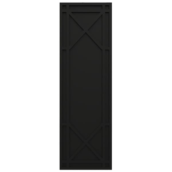 Ekena Millwork True Fit PVC Bungalow Fixed Mount Shutters, Black, 15W x 29H, PR - TFP001BG15X029BL