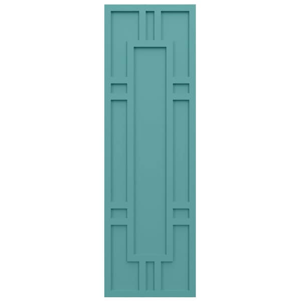 Ekena Millwork True Fit PVC Hastings Fixed Mount Shutters, Pure Turquoise, 15W x 38H, PR - TFP001HS15X038PT