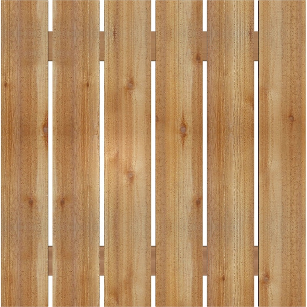 Ekena Millwork Spaced Board-n-Batten Shutters, Rough Sawn Western Red Cedar, 34 3/4W x 35H, PR - RBS06S35X035RWR
