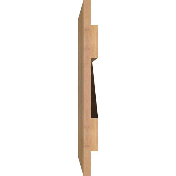 Ekena Millwork Spaced Board-n-Batten Shutters w/Z-Bar, Rough Sawn Western Red Cedar, 34 3/4W x 18H, PR - RBS06Z35X018RWR