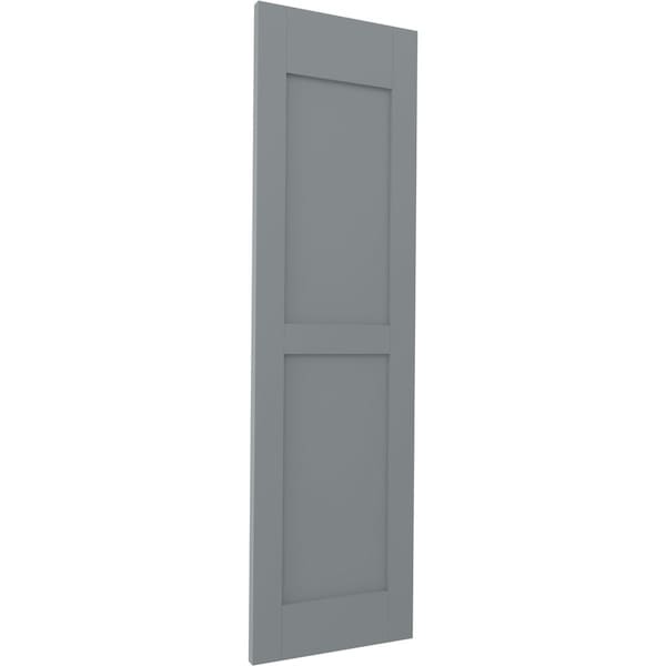 Ekena Millwork Americraft 2 Equal Flat Panel Exterior Real Wood Shutters, RW101FP12X37CHH, PR - RW101FP12X37CHH
