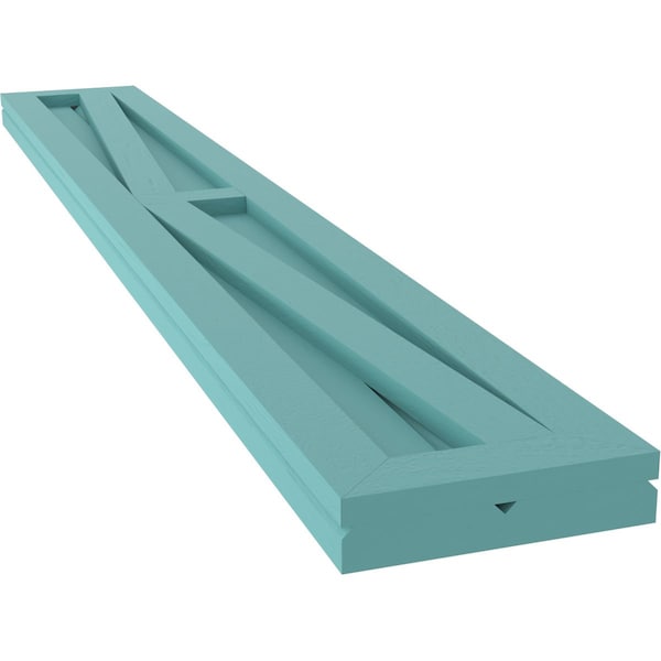 Ekena Millwork Americraft 2-Board Wood 2 Equal Panel Frmd Board-n-Batten Shutters w/Dubl Z-Bar, ARW102BF207X39PTH, PR - ARW102BF207X39PTH