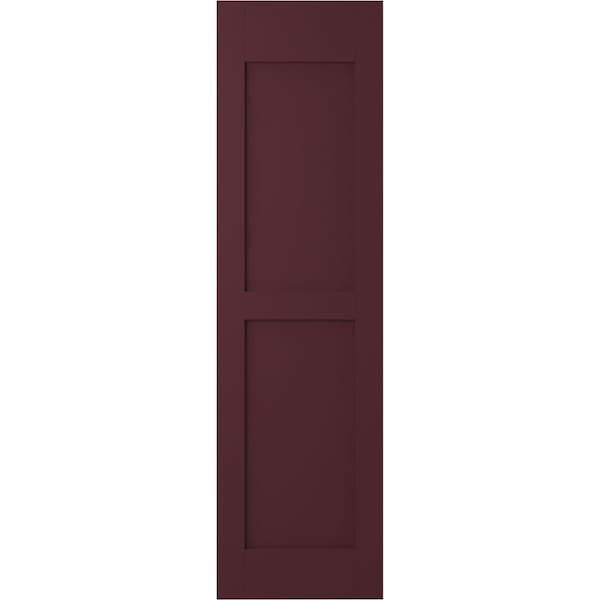 Ekena Millwork Americraft 2 Equal Raised Panel Exterior Real Wood Shutters, RW101RP15X51WRH, PR - RW101RP15X51WRH