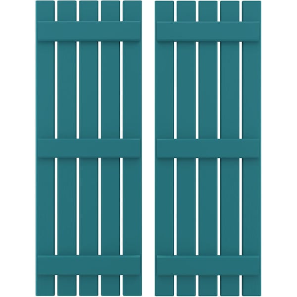 Ekena Millwork Americraft 5-Board (3 Batten) Exterior Real Wood Spaced Board-n-Batten Shutters, ARW401SB519X79ANH, PR - ARW401SB519X79ANH