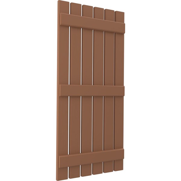 Ekena Millwork Americraft 6-Board (3 Batten) Exterior Real Wood Spaced Board-n-Batten Shutters, ARW401SB623X77BTH, PR - ARW401SB623X77BTH