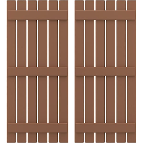 Ekena Millwork Americraft 6-Board (3 Batten) Exterior Real Wood Spaced Board-n-Batten Shutters, ARW401SB623X77BTH, PR - ARW401SB623X77BTH