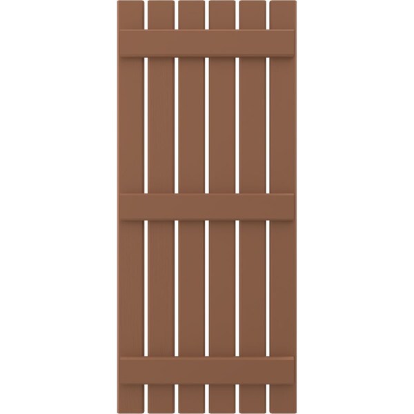Ekena Millwork Americraft 6-Board (3 Batten) Exterior Real Wood Spaced Board-n-Batten Shutters, ARW401SB623X77BTH, PR - ARW401SB623X77BTH