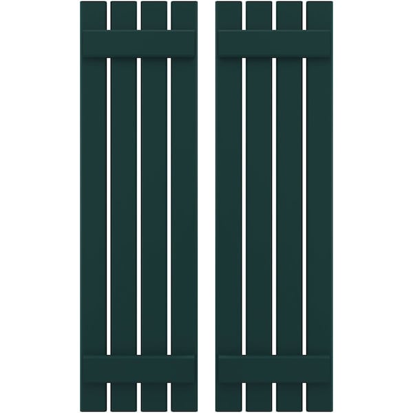 Ekena Millwork Americraft 4-Board (2 Batten) Exterior Real Wood Spaced Board-n-Batten Shutters, ARW101SB415X46FGH, PR - ARW101SB415X46FGH