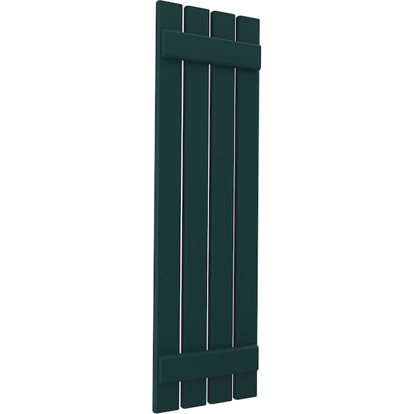 Ekena Millwork Americraft 4-Board (2 Batten) Exterior Real Wood Spaced Board-n-Batten Shutters, ARW101SB415X46FGH, PR - ARW101SB415X46FGH