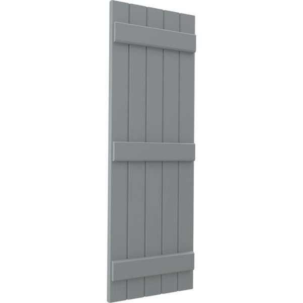 Ekena Millwork Americraft 5-Board (3 Batten) Exterior Real Wood Joined Board-n-Batten Shutters, ARW401BB518X49CHH, PR - ARW401BB518X49CHH