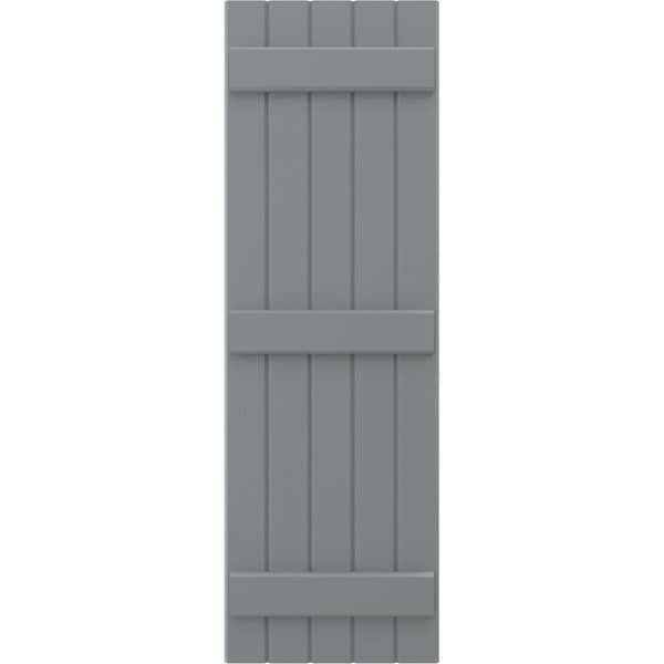 Ekena Millwork Americraft 5-Board (3 Batten) Exterior Real Wood Joined Board-n-Batten Shutters, ARW401BB518X49CHH, PR - ARW401BB518X49CHH