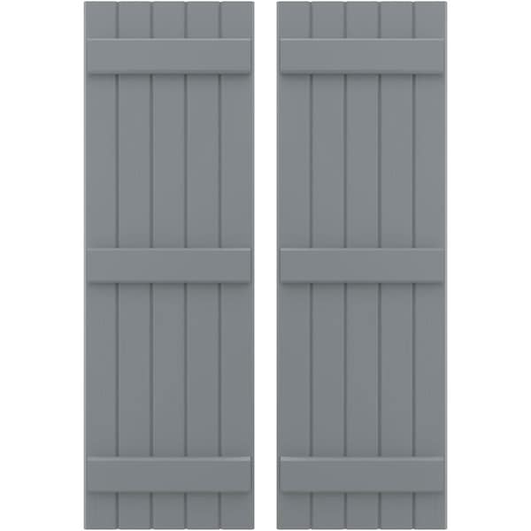 Ekena Millwork Americraft 5-Board (3 Batten) Exterior Real Wood Joined Board-n-Batten Shutters, ARW401BB518X49CHH, PR - ARW401BB518X49CHH